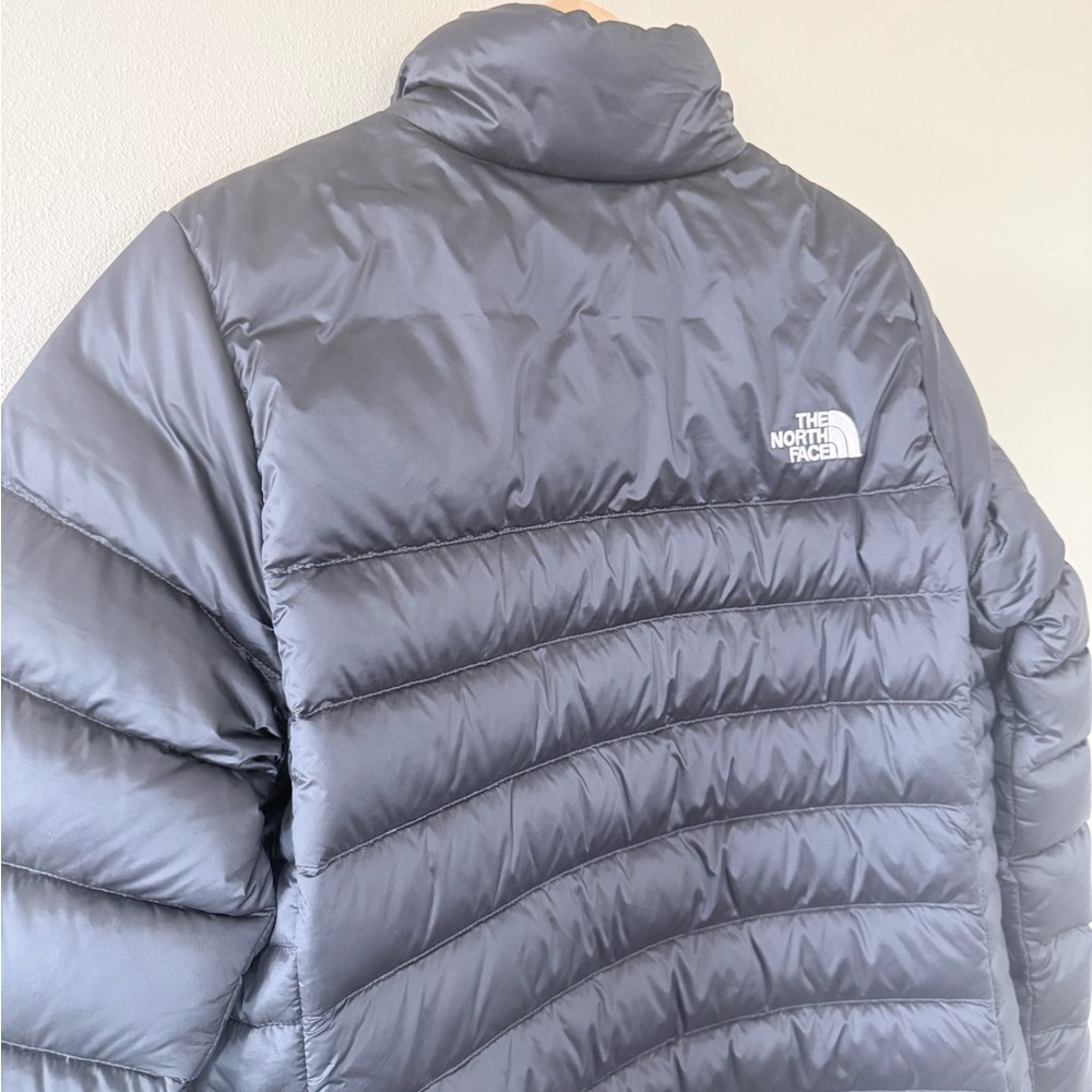 The North Face Aconcagua Down Jacket Women’s Size L Charcoal Gray Zip Pockets - Picture 6 of 9